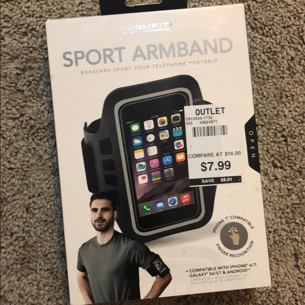 NIB Sport Armband IPhone 6/7, Galaxy S6/S7